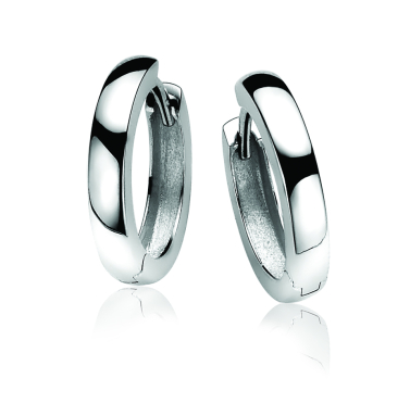 Zinzi zilveren oorringen 17 x 3mm glad met luxe klapsluiting ZIO186 

