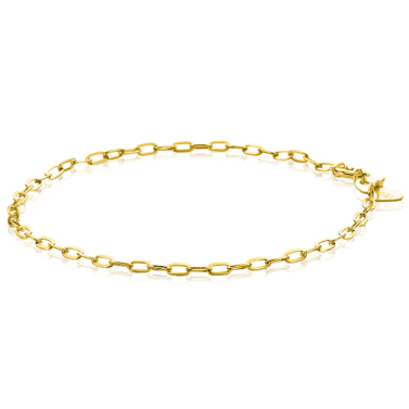 ZINZI Gold 14 karaat gouden armband met ovale schakels 2,2mm breed ZGA291