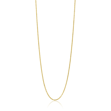 45cm ZINZI Gold 14 krt anker ketting 0,9mm breed, ideaal om je hanger aan te bevestigen ZGLA45-09