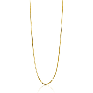 45cm ZINZI Gold 14 krt gourmet ketting 0,8mm breed, ideaal om je hanger aan te bevestigen ZGLG45-08