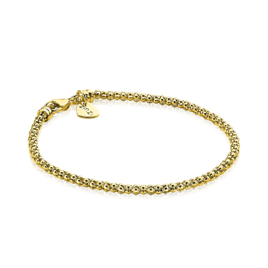 ZINZI zilveren schakelarmband geelverguld 18,5cm ZIA1288G