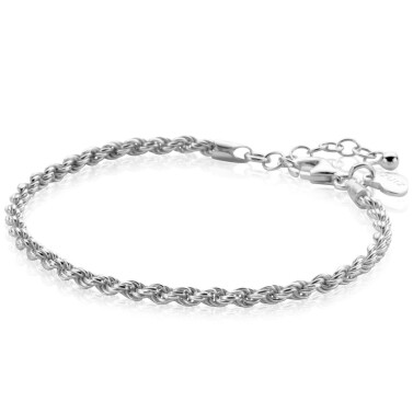 ZINZI zilveren koord armband 2,6mm breed ZIA2386