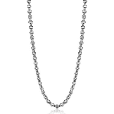 ZINZI zilveren ketting 45cm met ronde schakels 5mm breed ZIC2239