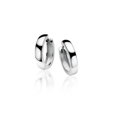 Zinzi zilveren oorringen 15 x 3mm glad met luxe klapsluiting ZIO191
