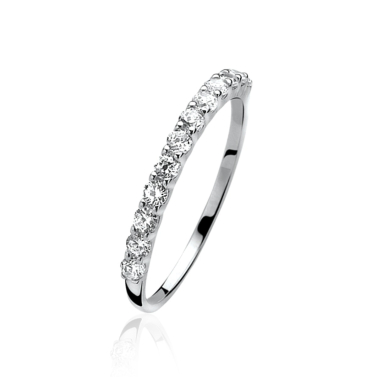 ZINZI zilveren ring wit ZIR827