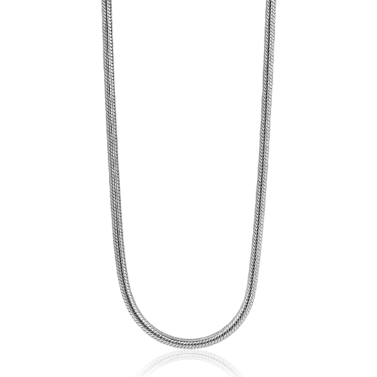 50cm Zinzi zilveren slangen collier 1,5mm breed ZISL15