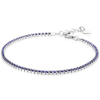 ZINZI zilveren tennis armband 2,1mm breed met rijzetting saffierblauwe kleurstenen ZIA2891B