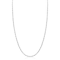 ZINZI zilveren organisch gedraaide schakel ketting (1,8mm breed) 42-45cm ZIC2843