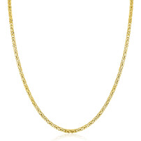 ZINZI gold plated zilveren massieve koningsschakel ketting (2mm breed) 42-45cm ZIC2846G
