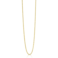 45cm ZINZI gold plated zilveren anker ketting ZILC-A45G