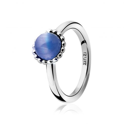 ZINZI zilveren ring blauw ZIR793B