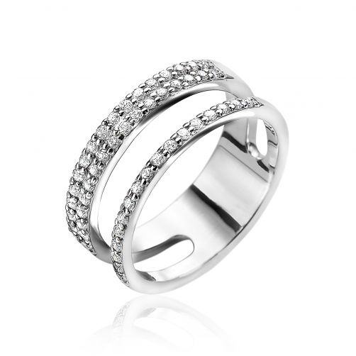 ZINZI zilveren multi-look ring wit ZIR1319