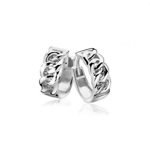 Zinzi zilveren oorringen gourmet 17 x 7mm met luxe klapsluiting ZIO1056 
