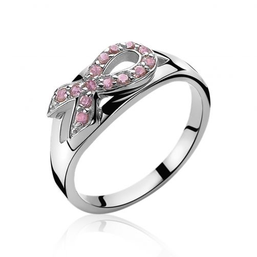 ZINZI zilveren ring roze ZIR560
