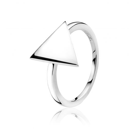ZINZI zilveren ring driehoek ZIR1305