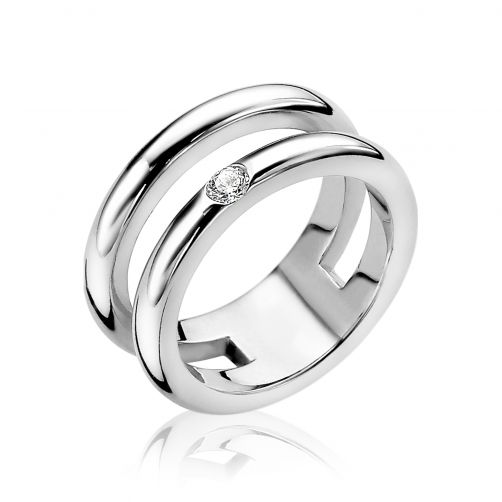 ZINZI zilveren multi-look ring wit ZIR1366