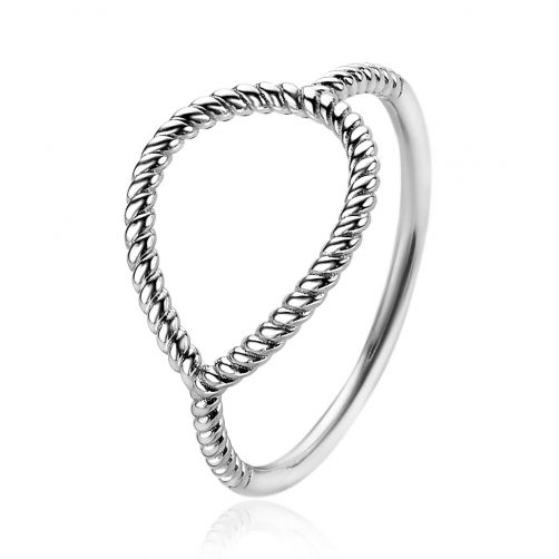 ZINZI zilveren ring druppelvorm ZIR2046