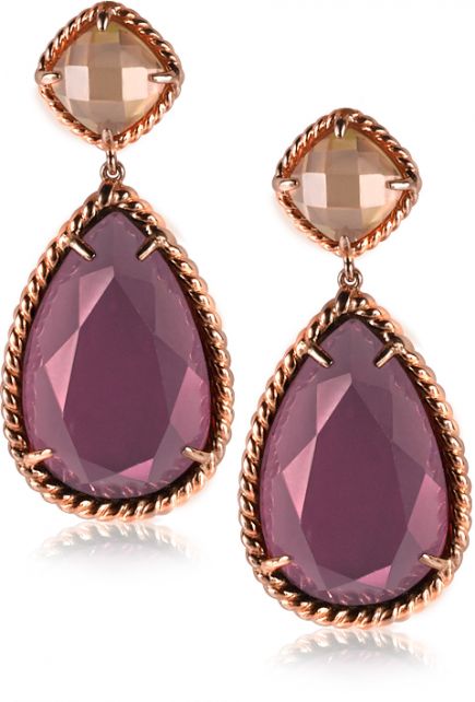 ZINZI zilveren oorsieraden rosé verguld bruin ZIO1161E 