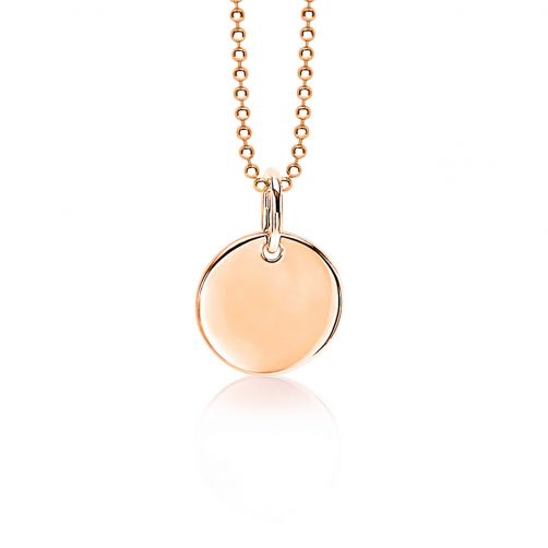 ZINZI zilveren hanger rosé verguld glad rond 12mm ZIH1825R