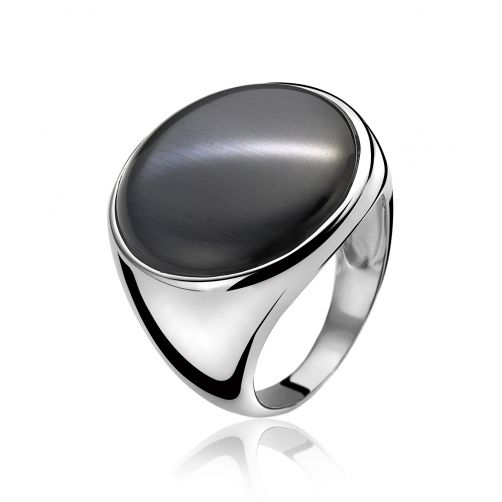 ZINZI zilveren ring zwart ZIR843Z