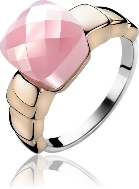 ZINZI zilveren ring rosé verguld roze ZIR1111R