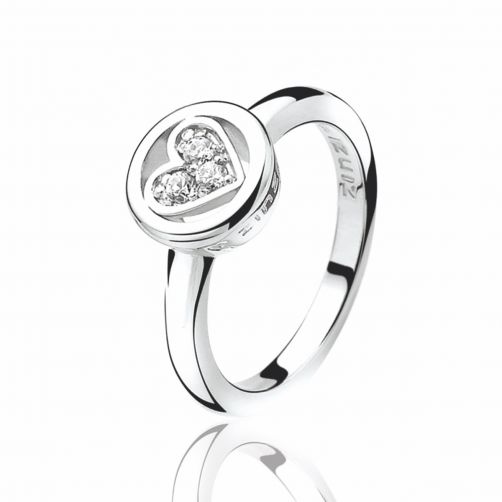 All You Need Is Love by ZINZI zilveren ring Wit LOVER3