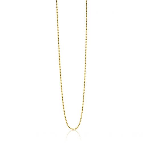 45cm ZINZI zilveren bolletjes ketting geel verguld ZILC-B45G