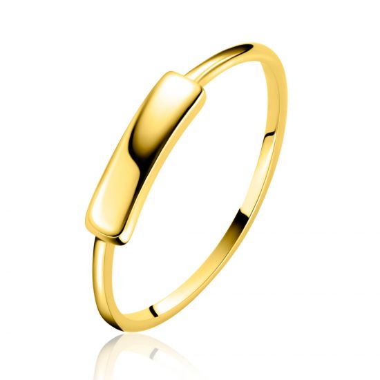 ZINZI Gold 14 krt gouden ring met glad staafje ZGR553