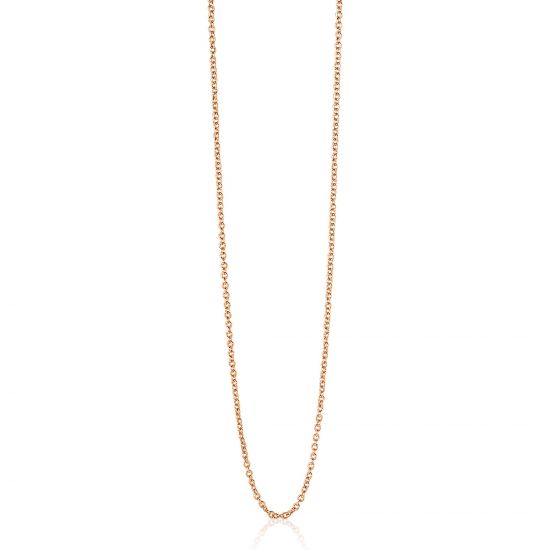 45cm ZINZI zilveren anker ketting rosé verguld ZILC-A45R