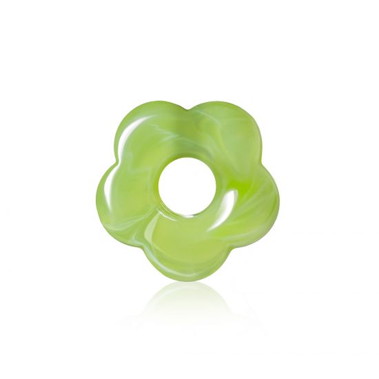 26mm hanger bloem lichtgroen kunststof ZIH2720GA