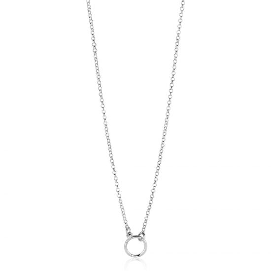 ZINZI zilveren ketting met open rondje 40-45cm ZIC2523