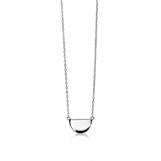 ZINZI zilveren ketting halve maan 40-42cm ZIC1394