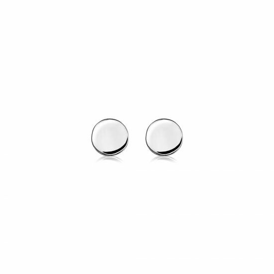 ZINZI zilveren oorknoppen glad rond 6mm ZIO1376