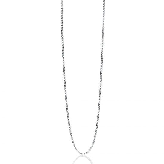 90cm ZINZI zilveren gourmet ketting. ZILC-G90