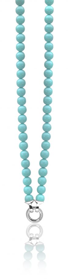 ZINZI collier turkoois met slot 45cm