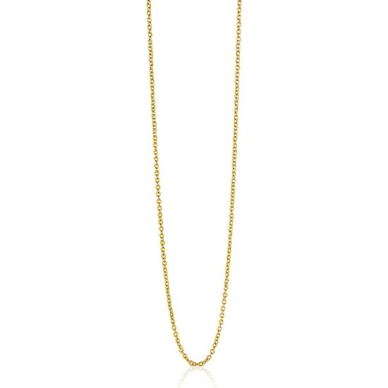 42cm ZINZI gold plated zilveren anker ketting ZILC-A42G
