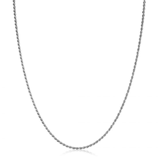 45cm ZINZI zilveren koord ketting ZILC-K45