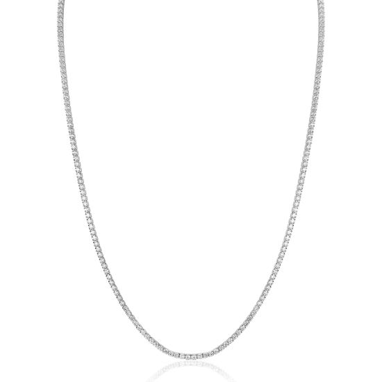 ZINZI zilveren tennis collier 45cm met rijzetting witte zirconia's 1,7mm breed ZIC2794