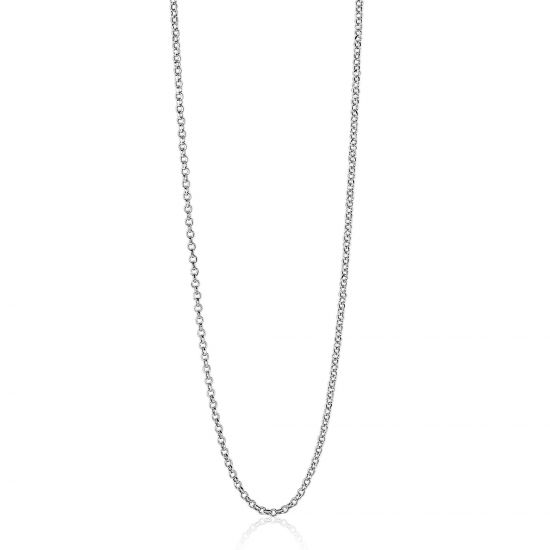 42cm ZINZI zilveren jasseron ketting ZILC-J42