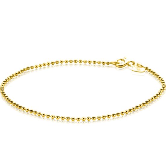 ZINZI Gold 14 karaat gouden bolletjes armband 1,3mm breed ZGA292