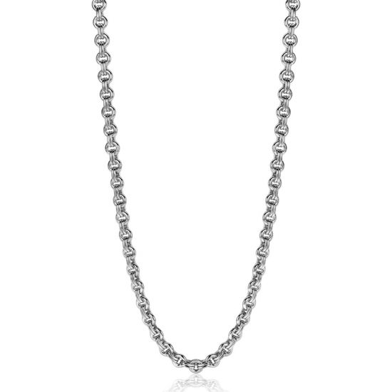 ZINZI zilveren ketting 45cm met ronde schakels 5mm breed ZIC2239