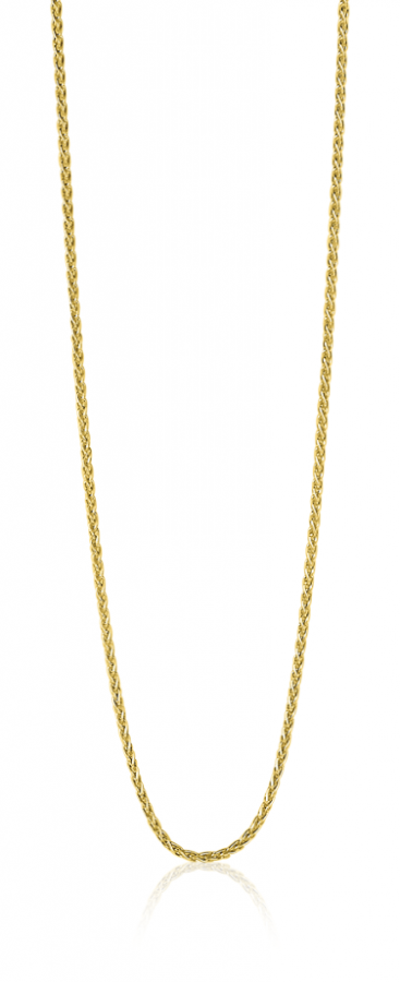 42cm ZINZI zilveren palmier ketting geel verguld ZILC-P42G