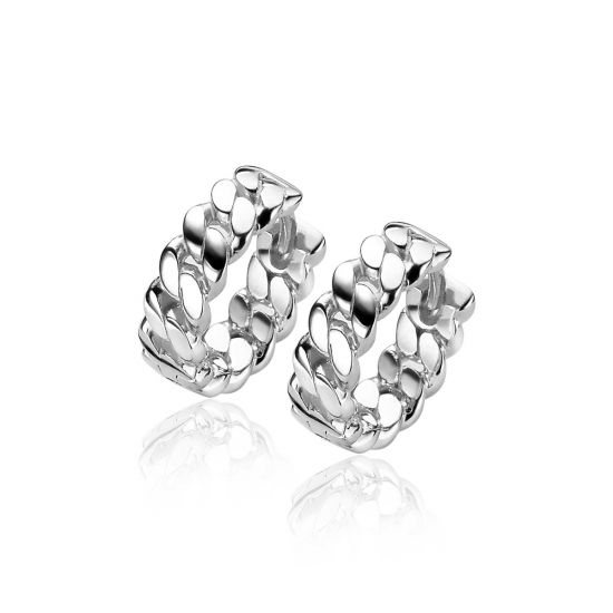 ZINZI zilveren oorringen gourmet 13 x 4mm ZIO2117