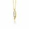 ZINZI Gold 14 karaat gouden strakke bicolor hanger 17mm met 1 diamant 0,025crt ZGH92 (zonder collier)