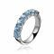 ZINZI zilveren ring blauw ZIR1000B