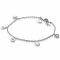 ZINZI zilveren fantasie armband rond zon wit 17-19,5cm ZIA1892