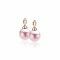 ZINZI zilveren oorbedels rosé verguld roze parel ZICH266RR. (zonder oorringen).