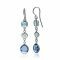 ZINZI zilveren oorhangers blauw 45mm ZIO1870