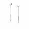 ZINZI zilveren oorhangers lang glad staafje 50mm ZIO1308