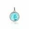 Zinzi zilveren ronde hanger 20mm turquoise ZIH1085